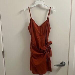 Abercrombie Rust Orange Mini Wrap Dress